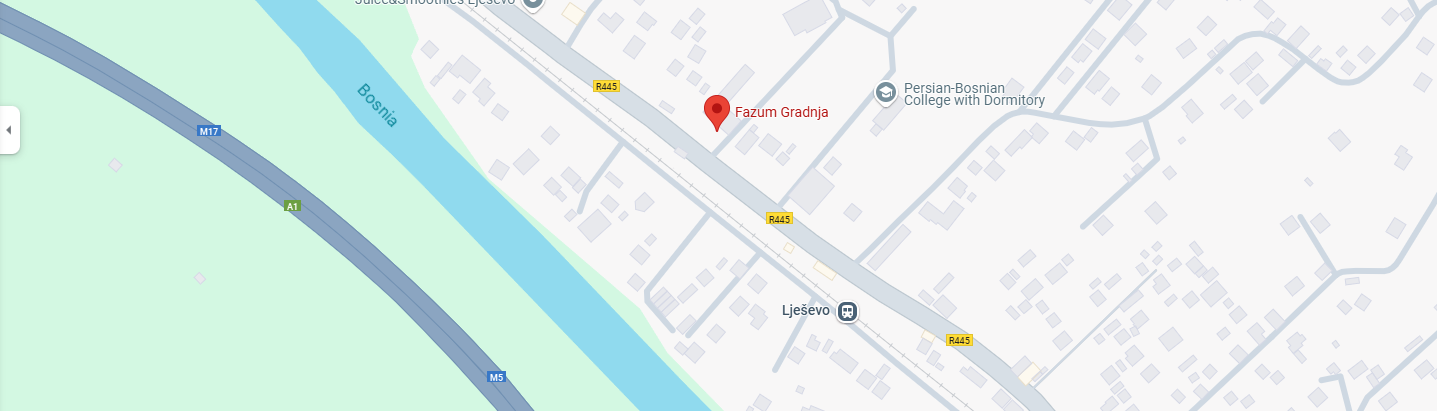 Mapa lokacije Fazum Gradnje u Ilijašu